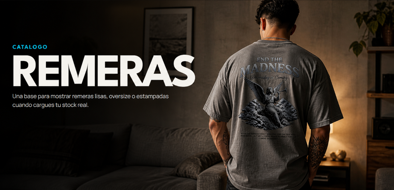 Banner de remeras DripZone